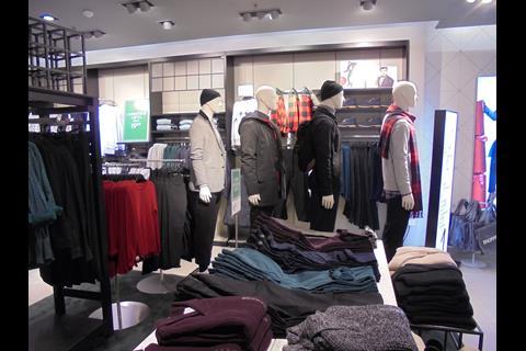 The menswear department is upstairs